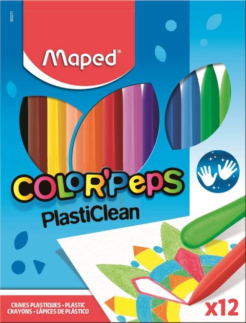 Kredki plastikowe Colorpeps 12 kolorów 862011 MAPED Maped