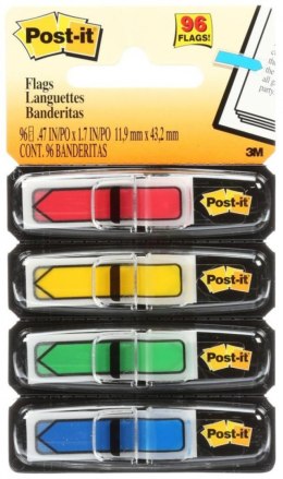 Zakładki indeksujące POST-IT 12x43mm strzałki 4x24szt 684ARR3 3M Post-It 3M