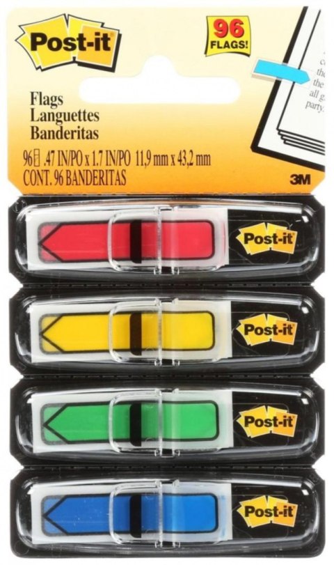 Zakładki indeksujące POST-IT 12x43mm strzałki 4x24szt 684ARR3 3M Post-It 3M