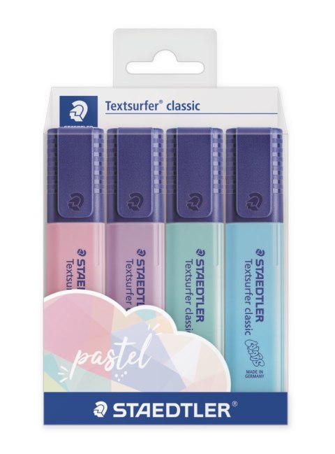 Zakreślacz Textsurfer classic Pastel, 4 kol. w opak., Staedtler S 364 CWP4PA Staedtler