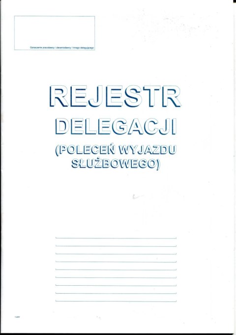 505-1R Rejestracja delegacji A4 (poleceń wyjazdu służbowego) Michalczyk i Prokop