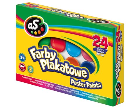 Farby plakatowe AS 24 kolory - 20 ml, 301219005 As