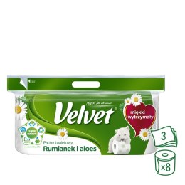 Papier toaletowy VELVET (8) zapach RUMIANEK Velvet
