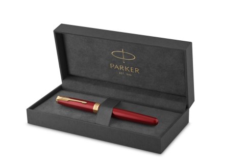 Pióro wieczne (F, stalówka ze stali) SONNET RED LACQUER GT PARKER 1931473, giftbox (X) Parker