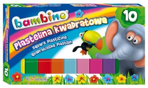 Plastelina BAMBINO 10 kol. Kwadrat *2823 ST.MAJEWSKI St.Majewski