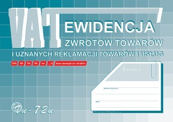 Vu72-u Ewid.VAT zwrot tow.i uznan.reklamacji A4 Michalczyk i Prokop Michalczyk i Prokop