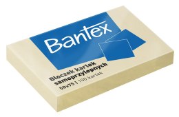 Bloczek samoprzylepne 50x75mm, 100 kartek, żółty BANTEX 400086385 Bantex