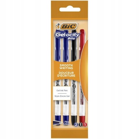 Długopis żelowy BIC Gel-ocity Stic 0.5mm czerwony, 951764 Bic