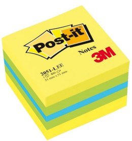 Mini Kostka samoprzylepna POST-IT (2051L), 51x51mm, 1x400 kart., cytrynowa UU009543115 3M Post-It 3M