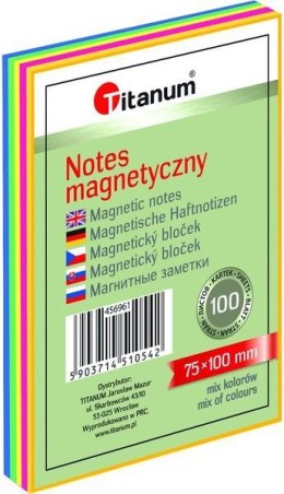 Notes elektrostatyczny 75x100mm 100k mix kolorów 456961 TITANUM bloczek Titanum