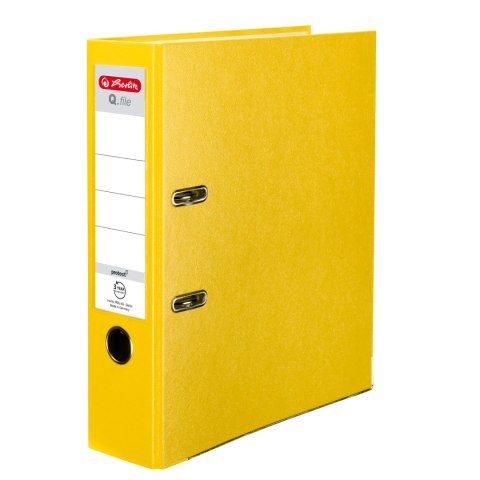 Segregator A4/80mm Q.FILE PP żółty 11167442 Herlitz Herlitz