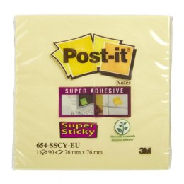 Bloczek 3M POST-IT 76x76mm żółty 90k Super Sticky 70005197911 Post-It 3M