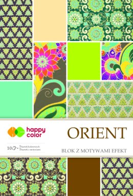 Blok effect ORIENT, 20x29cm, 170-220g/m2, 10 ark, 5 motyw., Happy Color HA 7717 2029-OR Happy Color