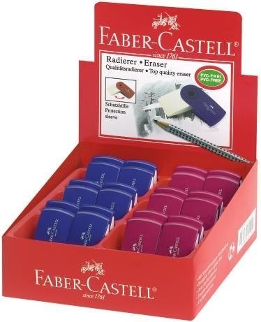 Gumka SLEEVE mini czer/nieb FC182411 FABER CASTELL (X) Faber-Castell