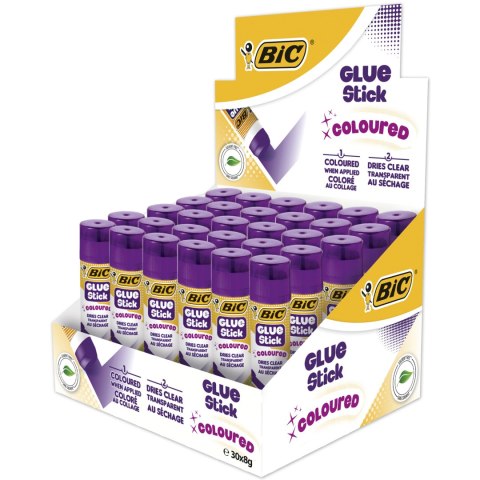 Klej w sztyfcie BIC Coloured 8g , 943377 (30szt.) Bic