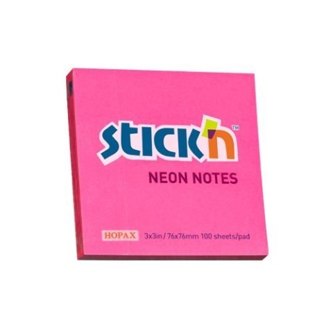 Bloczek STICK N 76x76mm ciemnoróżowy neonowy 100k 21165 STICK N StickN