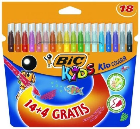 Flamastry BIC Kids Kid Couleur 14+4szt, 937510 Bic