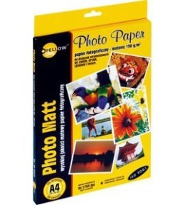 Papier fotograficzny matowy 4M190, 190 g/m, A4 50 arkuszy YELLOW ONE 150-1180 Yellow One