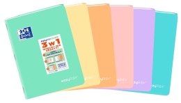 Zeszyt OXFORD PP EASYBOOK pastel A5 60k 90g mix kratka z marginesem 400161235 Oxford