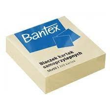 Bloczek mini samoprzylepne 50x50mm, 240 kartek, żółty BANTEX 400086400 Bantex