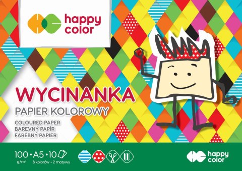 Blok Wycinanka, A5 10 ark, 100 g, Happy Color HA 3710 1520-A10 Happy Color