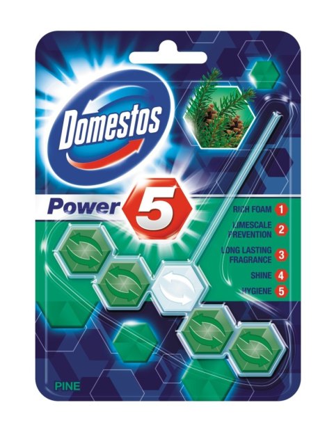 DOMESTOS Zawieszka do toalety KOSTKA POWER5 PINE 88399 Domestos