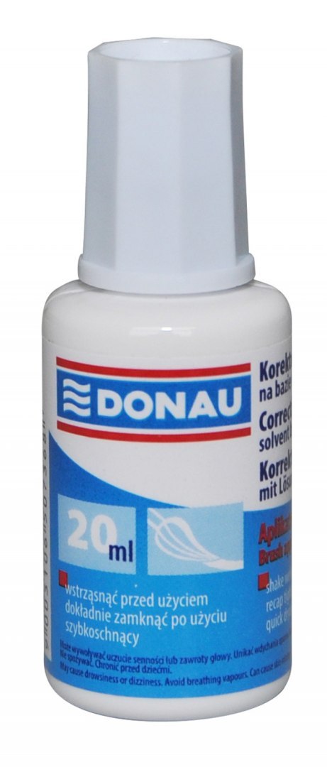 Korektor w płynie z pędzelkiem 20ml DONAU 7615001-99 Donau