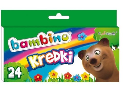 Kredki BAMBINO 24kolory w pudełku kartonowym St.Majewski Bambino