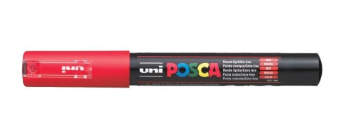 Marker z tuszem pigmentowym PC-1M czerwony POSCA UNPC1M/DCE Posca