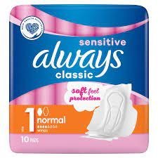 Podpaski Always sensitive 10 szt Pronto