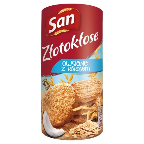 Ciastka SAN ŁAKOTKI ZŁOTOKŁOSE owsiane z kokosem 215g San