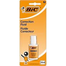 Korektor z pędzelkiem BIC Correction Bottle 20ml Korektor, 9642491 Bic