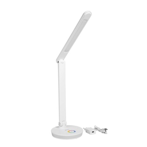 Lampka biurkowa biała LED 12W PDL400RGBW USB RGB CHARGING PORT WHITE Platinet Platinet