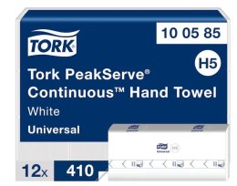 Ręcznik ZZ PeakServe składany H5 TORK, 1 warstwa, biały, celuloza, 4920 szt./kart ., 100585 Extra Premium Tork