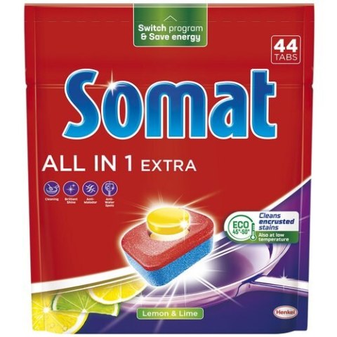 SOMAT Tabletki do zmywarki 44 szt. All in one Extra Lemon 09251 Somat