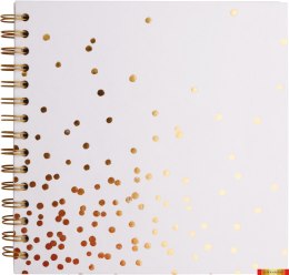 Album na spirali Golden Dots, 20x20cm, 30 ark, kremowe, 180 g/m2, Happy Color HA 7631 2020-DC30 Happy Color