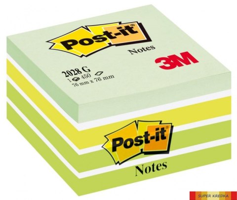 Bloczek 3M POST-IT 2028-G 76x76mm zielony 450k FT510093238 Post-It 3M