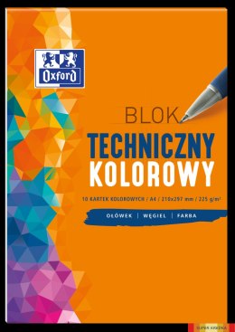 Blok techniczny OXFORD A4 10k 225G kolor 400093230 Oxford