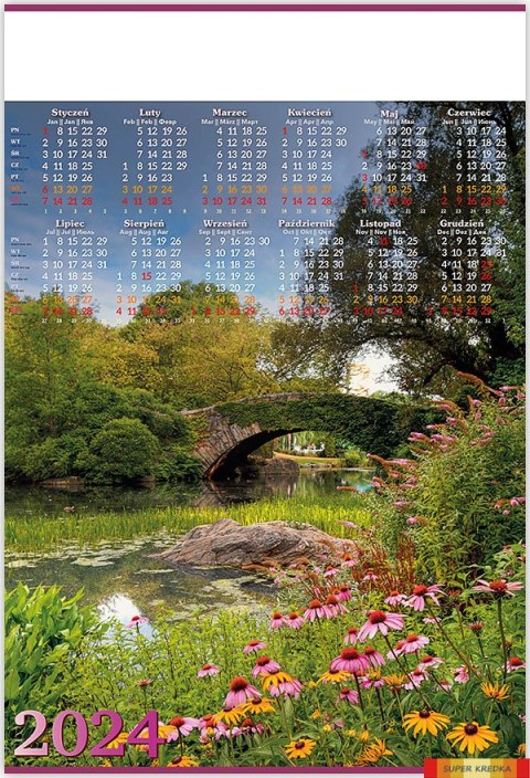 Kalendarz Plakatowy B-1, P06 - MOSTEK 2024 TELEGRAPH Telegraph