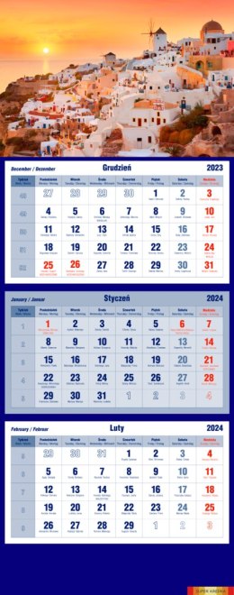 Kalendarz trójdzielny 2024 Grecja Michalczyk i Prokop T-105T-07 Michalczyk i Prokop