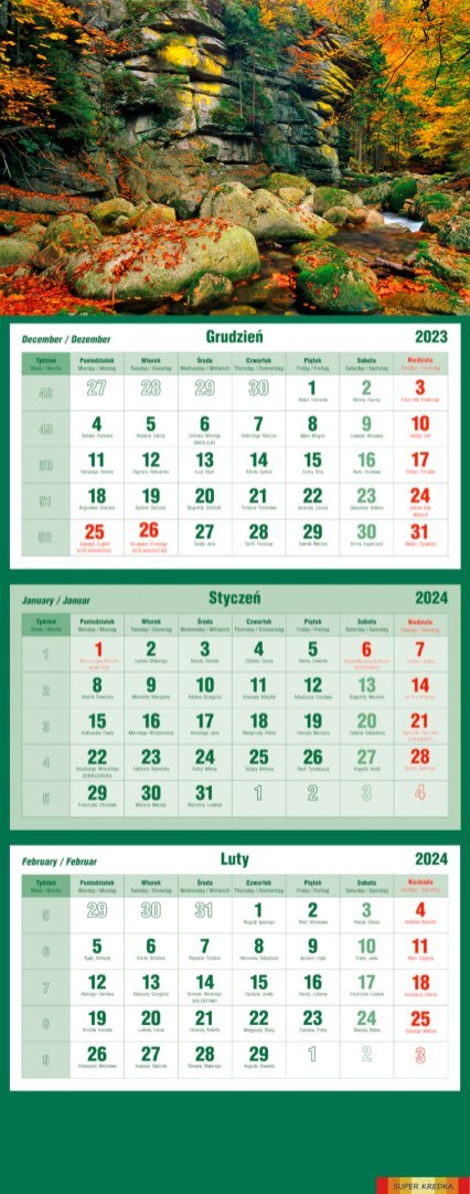 Kalendarz trójdzielny 2024 Jesień Michalczyk i Prokop T-105T-05 Michalczyk i Prokop