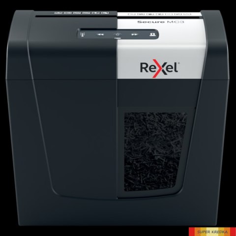 Niszczarka Rexel Secure MC3, (P-5), 3 kartki, 10 l kosz, 2020128EU Rexel