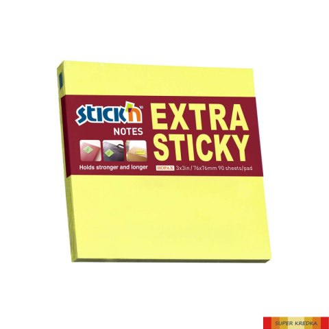 Notes samop. EXTRA STICKY 76x76 żółty neon 90 kart. 21670 MAPED