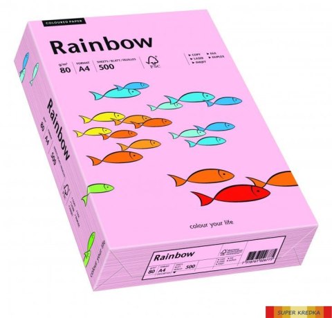 Papier xero kolorowy RAINBOW jasnoróżowy R54 88042519 Rainbow