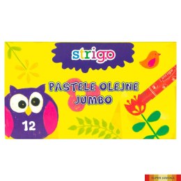 Pastele olejne JUMBO 12 kolorów STRIGO SSC029 Strigo