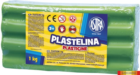 Plastelina Astra 1 kg zielona jasna, 303111016 Astra