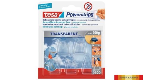 Plastry samop. 8szt.+Haczyki 5szt.TESA POWERSTRIPS Deco 58900-00017-0 Tesa