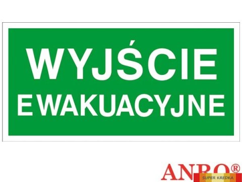 Tabliczka Wyjście Ewakuacyjne 200x400 Z-2e PT ANRO Reis