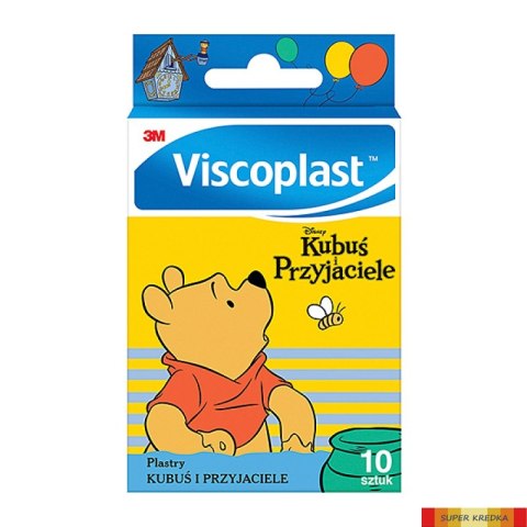 Zestaw plastrów VISCOPLAST, 10szt., KUBUŚ I PRZYJACIELE, MIX KOLOR Viscoplast 3M