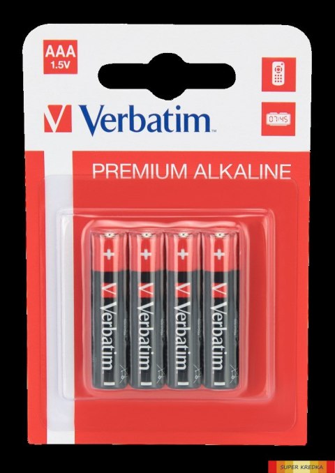 Baterie VERBATIM ALKALICZNE LR03 AAA BLISTER 4szt. 49920